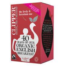 Load image into Gallery viewer, Clipper English Breakfast Tea 40s