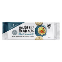 Load image into Gallery viewer, Crackers Crispy Rice with Black Sesame Seeds 100g