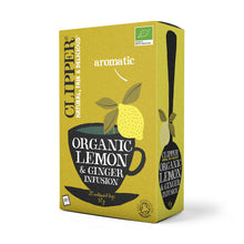 Load image into Gallery viewer, Clipper Lemon &amp; Ginger Tea 20s
