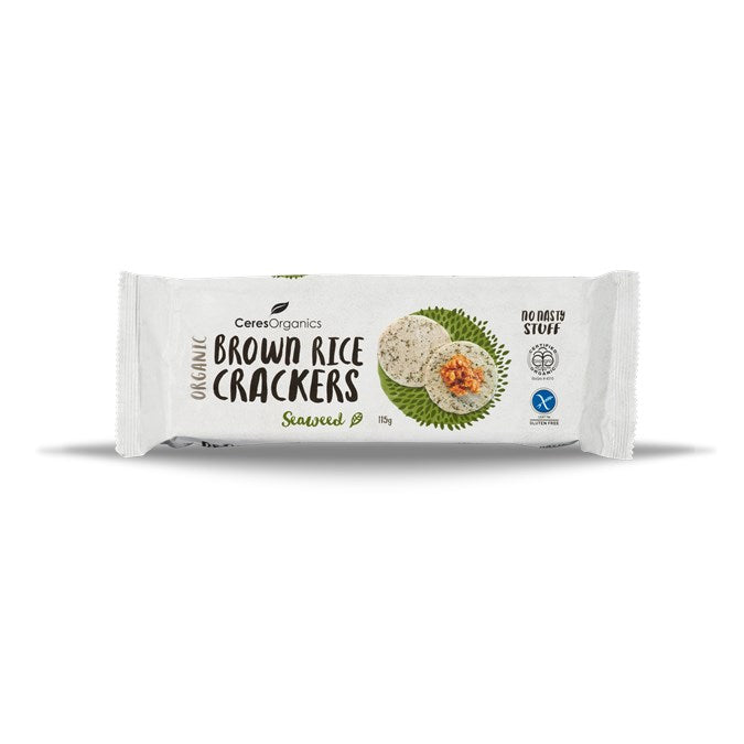 Crackers Brown Rice with Seaweed 115g