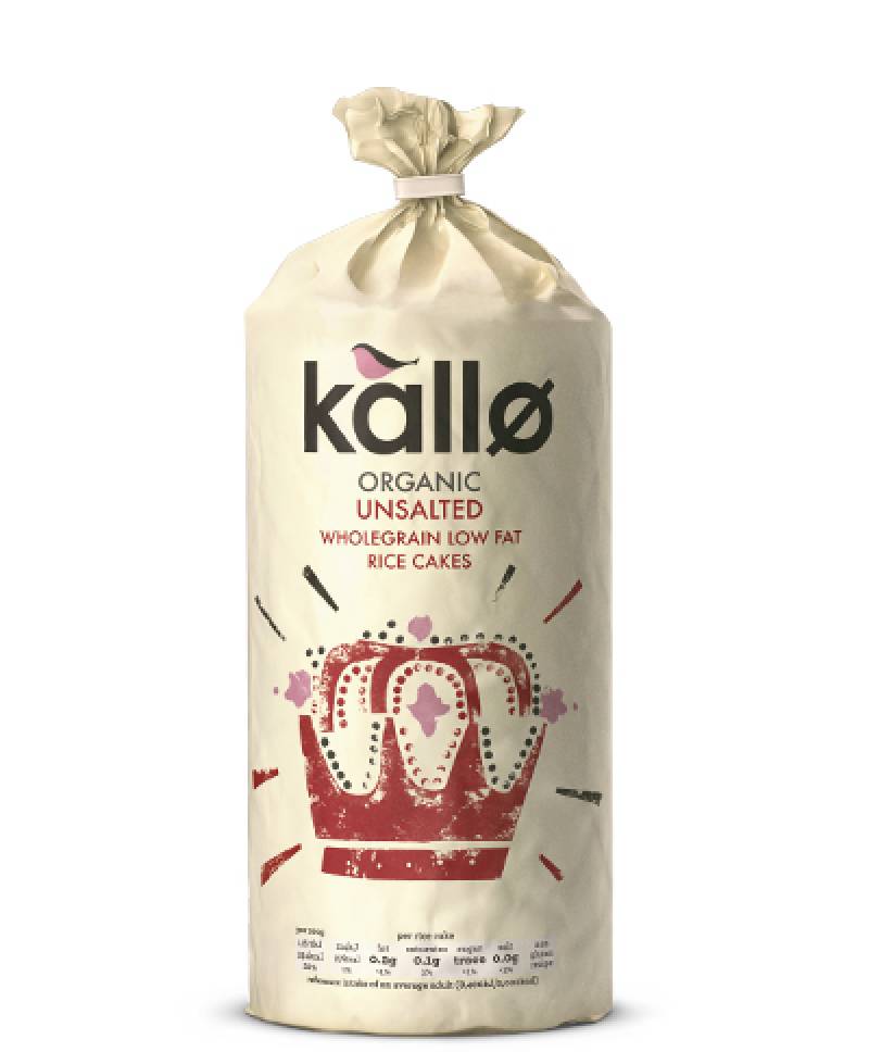 Kallo Rice Cakes Wholegrain Unsalted 130g